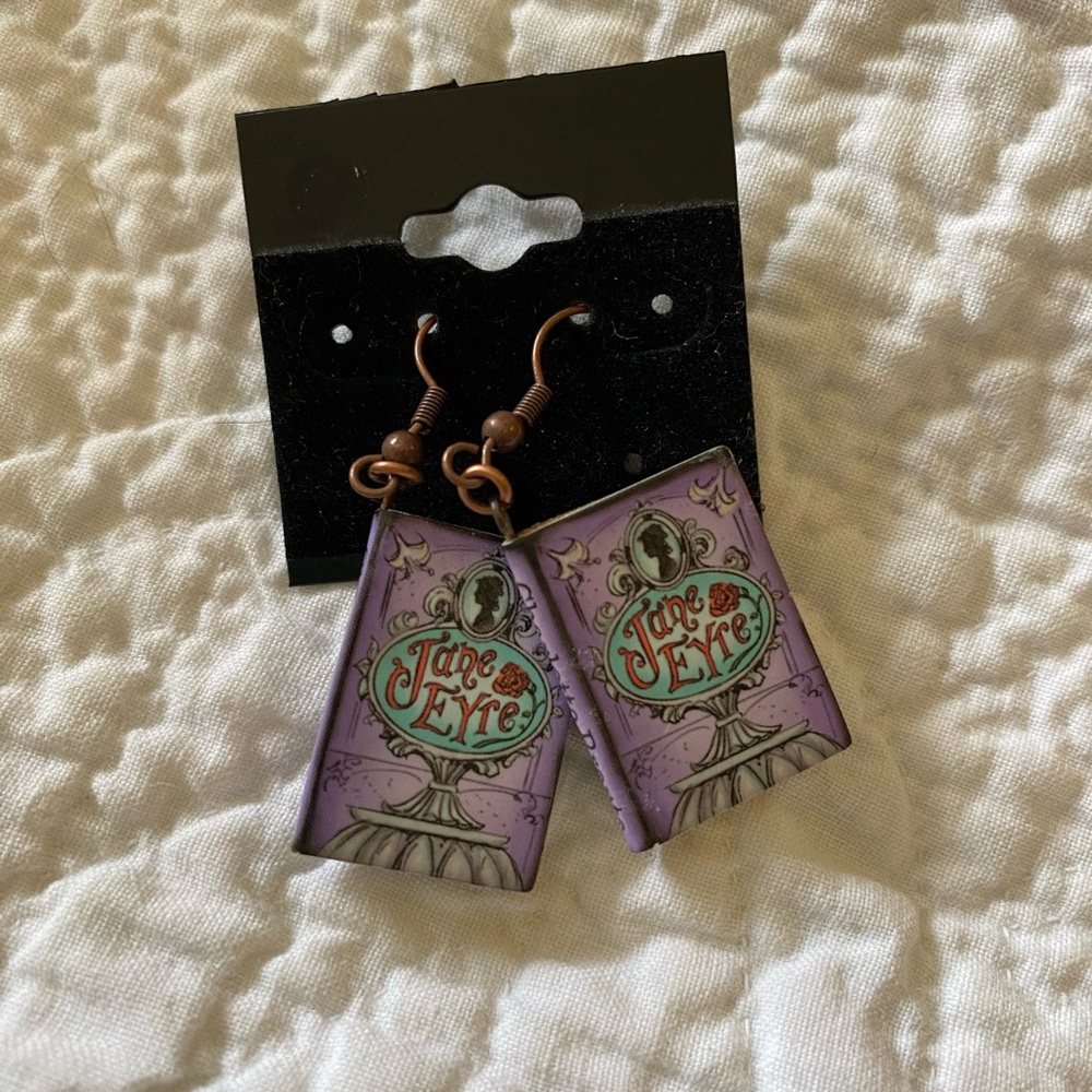 Jane Eyre, Mini Book, Earrings